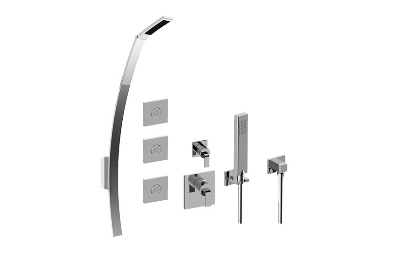 Graff GM2.128SG-LM40E0 M-Series Full Thermostatic Shower System with Diverter Valve - Rough and Trim