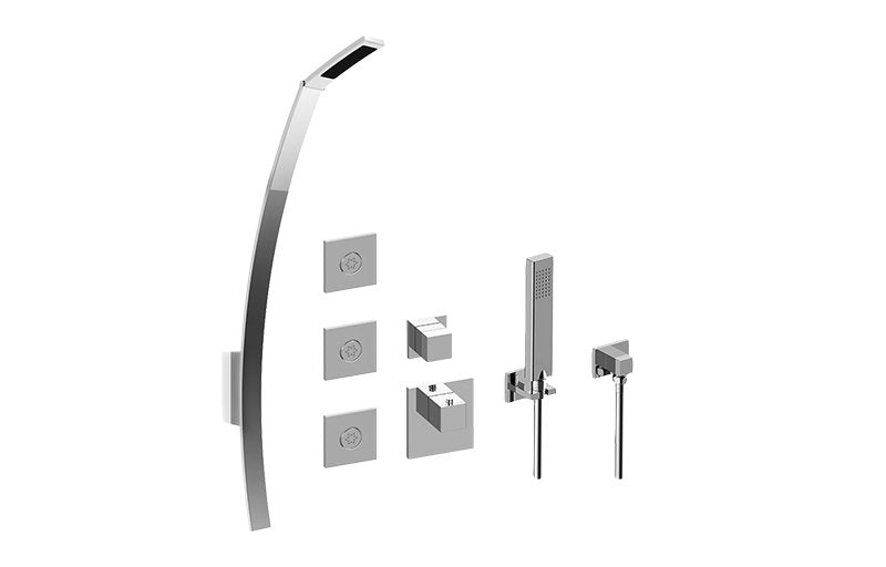 Graff GM2.128SG-SH0-T M-Series Full Thermostatic Shower System with Diverter Valve - Trim Only