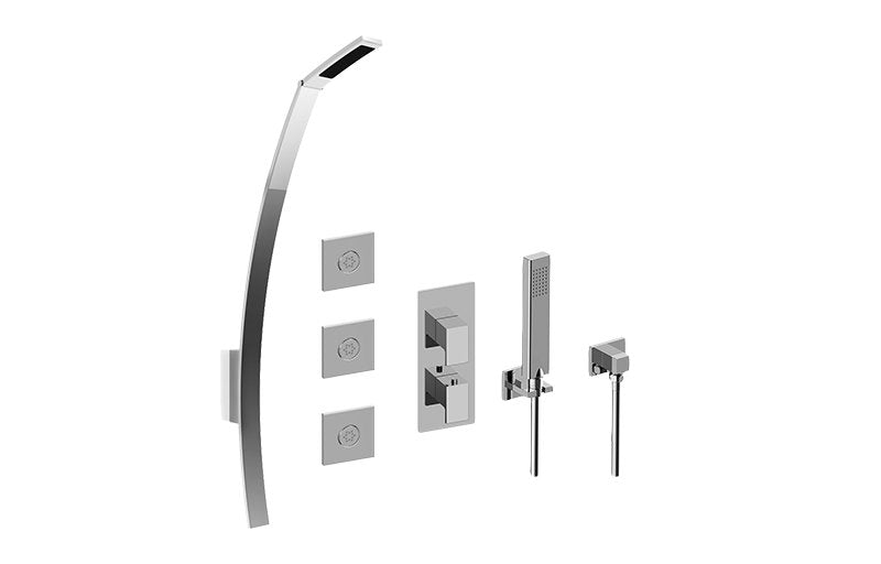 Graff GM2.128WG-LM31E0-T M-Series Full Thermostatic Shower System with Diverter Valve - Trim Only