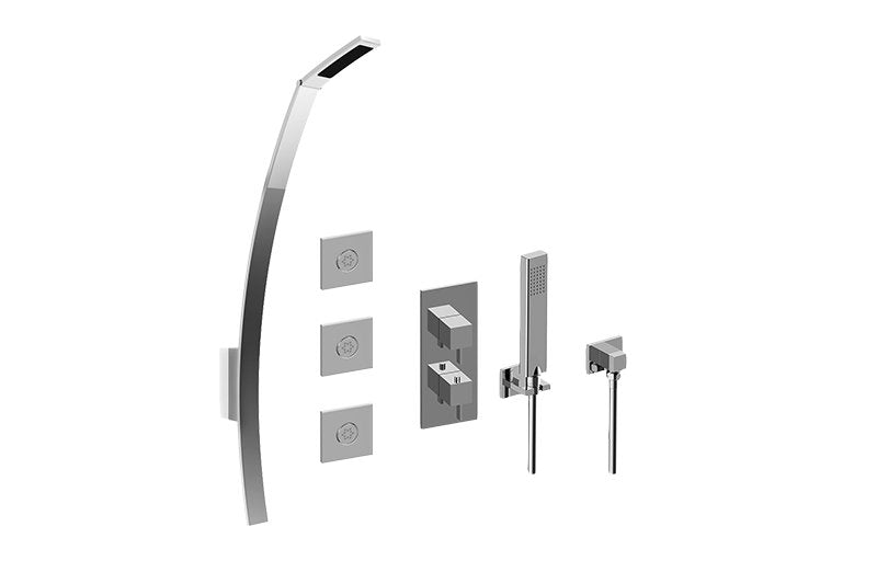 Graff GM2.128WG-LM39E0 M-Series Full Thermostatic Shower System with Diverter Valve - Rough and Trim