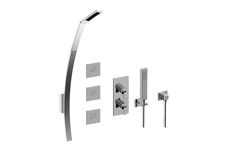 Graff GM2.128WG-LM40E0-T M-Series Full Thermostatic Shower System with Diverter Valve - Trim Only