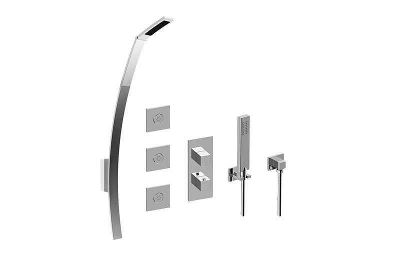 Graff GM2.128WG-SH0-T M-Series Full Thermostatic Shower System with Diverter Valve - Trim Only