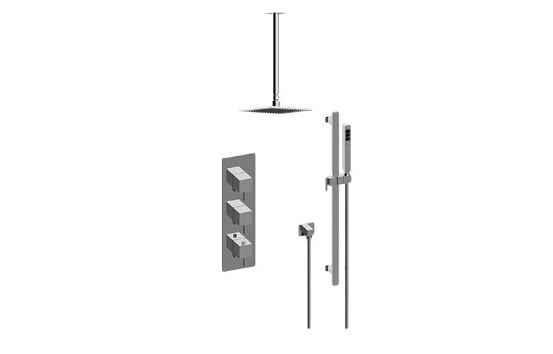 Graff GM3.011WB-LM39E0-T M-Series Thermostatic Shower System - Shower with Handshower - Trim Only