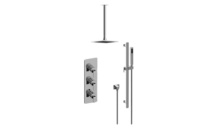 Graff GM3.011WB-LM40E0-T M-Series Thermostatic Shower System - Shower with Handshower - Trim Only