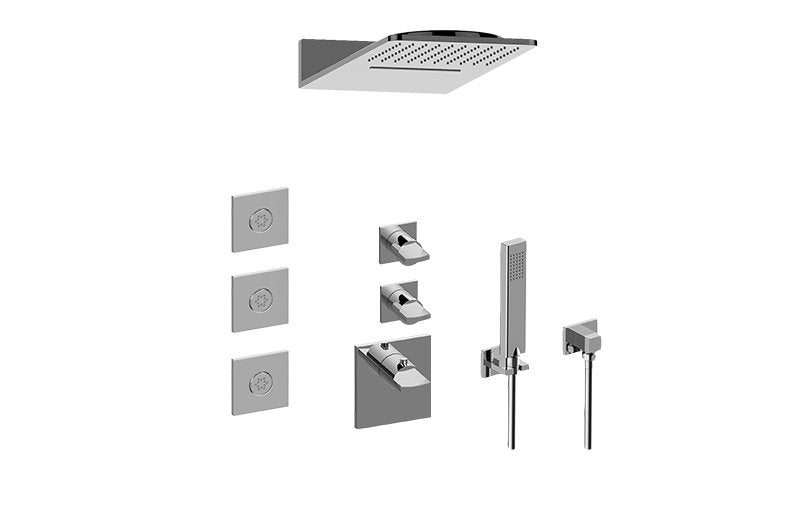 Graff GM3.123SE-C14E0-T Full Square Thermostatic Shower System - Trim