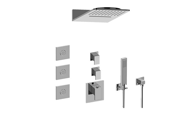 Graff GM3.123SE-LM31E0-T Full Square Thermostatic Shower System - Trim