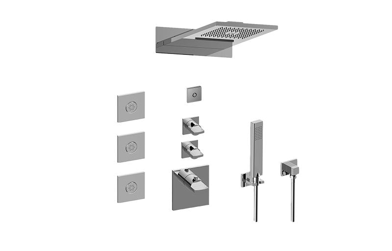 Graff GM3.124SE-C14E0 Full Square LED Thermostatic Shower System
