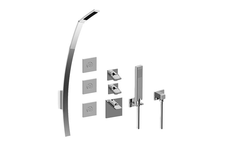 Graff GM3.128SH-C14E0-T M-Series Full Thermostatic Shower System - Trim Only