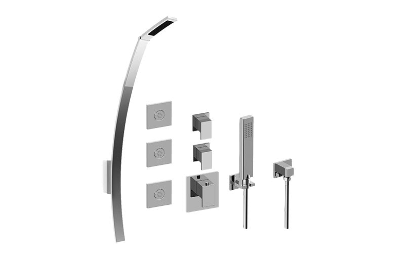 Graff GM3.128SH-LM31E0 M-Series Full Thermostatic Shower System - Rough and Trim