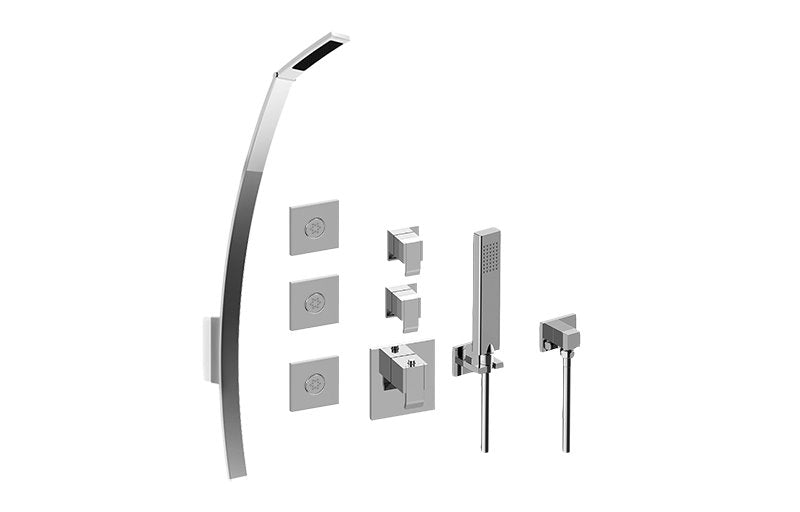 Graff GM3.128SH-LM38E0-T M-Series Full Thermostatic Shower System - Trim Only