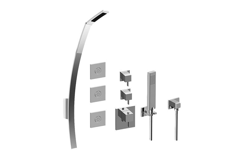 Graff GM3.128SH-LM39E0 M-Series Full Thermostatic Shower System - Rough and Trim