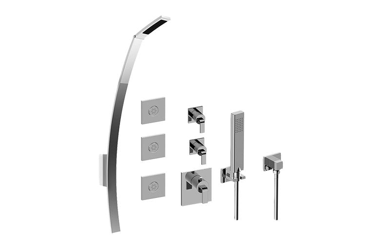Graff GM3.128SH-LM40E0-T M-Series Full Thermostatic Shower System - Trim Only