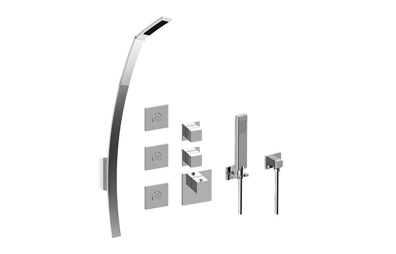 Graff GM3.128SH-SH0 M-Series Full Thermostatic Shower System - Rough and Trim