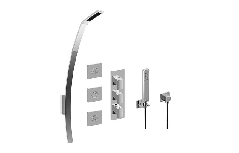 Graff GM3.128WH-LM36E0-T M-Series Full Thermostatic Shower System - Trim Only