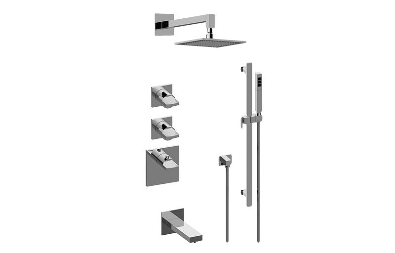 Graff GM3.612ST-C14E0 M-Series Thermostatic Shower System - Tub and Shower with Handshower - Rough and Trim