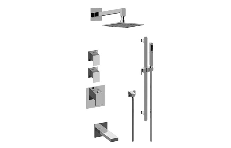 Graff GM3.612ST-LM31E0 M-Series Thermostatic Shower System - Tub and Shower with Handshower - Rough and Trim