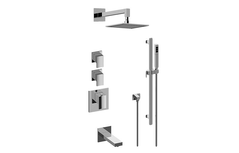Graff GM3.612ST-LM36E0-T M-Series Thermostatic Shower System - Tub and Shower with Handshower - Trim Only