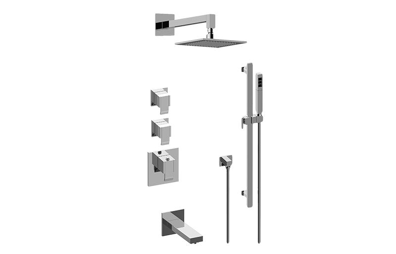 Graff GM3.612ST-LM38E0 M-Series Thermostatic Shower System - Tub and Shower with Handshower - Rough and Trim
