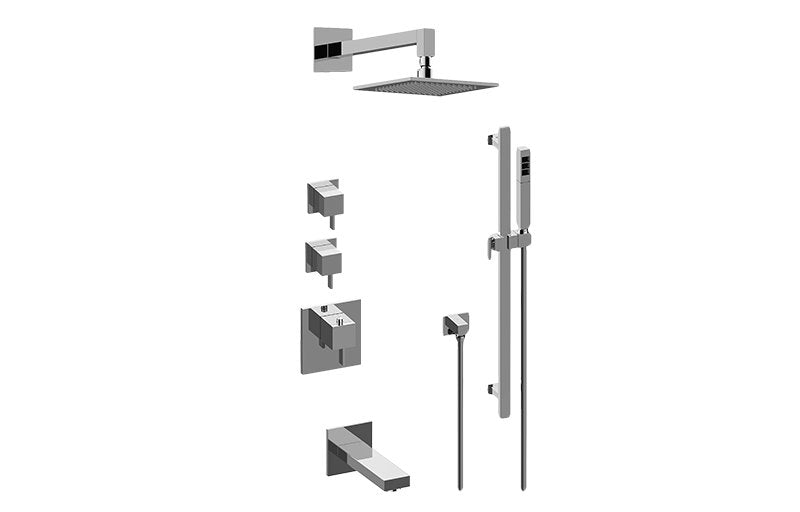Graff GM3.612ST-LM39E0 M-Series Thermostatic Shower System - Tub and Shower with Handshower - Rough and Trim