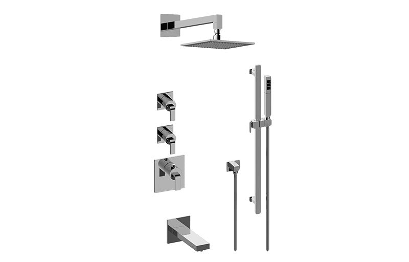 Graff GM3.612ST-LM40E0 M-Series Thermostatic Shower System - Tub and Shower with Handshower - Rough and Trim