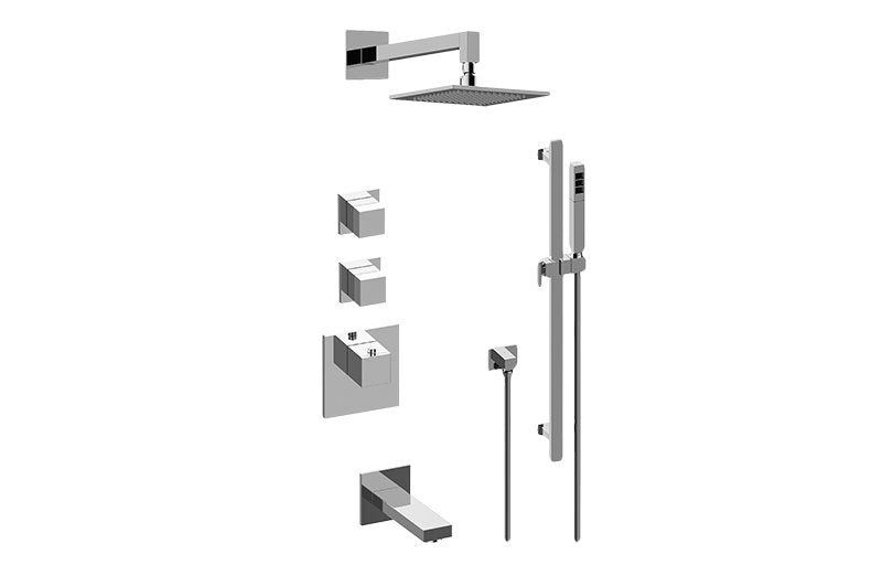 Graff GM3.612ST-SH0 M-Series Thermostatic Shower System - Tub and Shower with Handshower - Rough and Trim