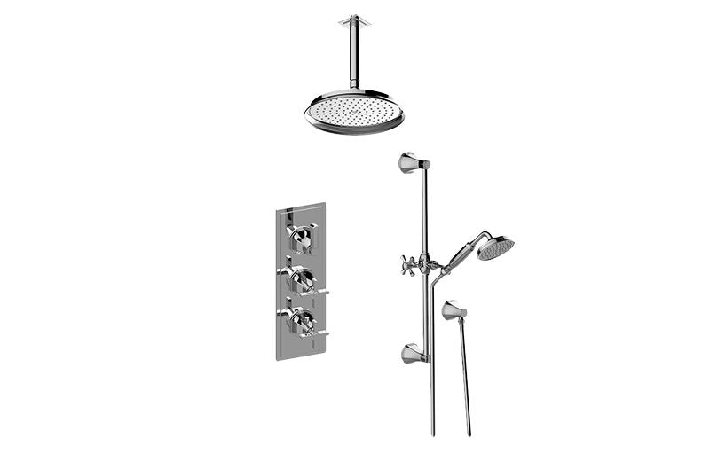 Graff GP3.011WB-2C1L M-Series Thermostatic Shower System - Shower with Handshower - Rough and Trim