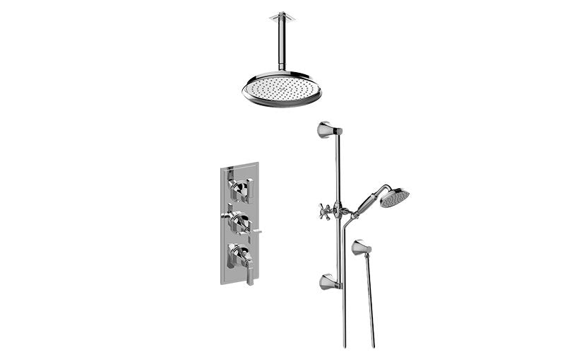 Graff GP3.011WB-2L1C-T M-Series Thermostatic Shower System - Shower with Handshower - Trim Only
