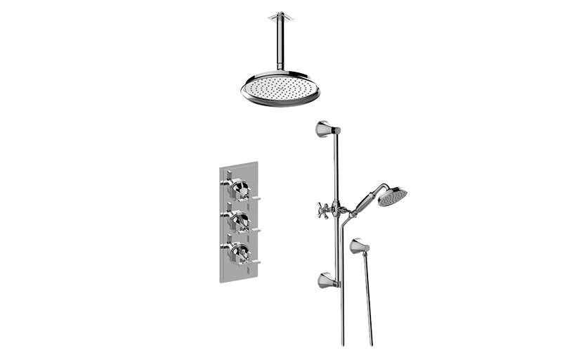 Graff GP3.011WB-C15E0 M-Series Thermostatic Shower System - Shower with Handshower - Rough and Trim