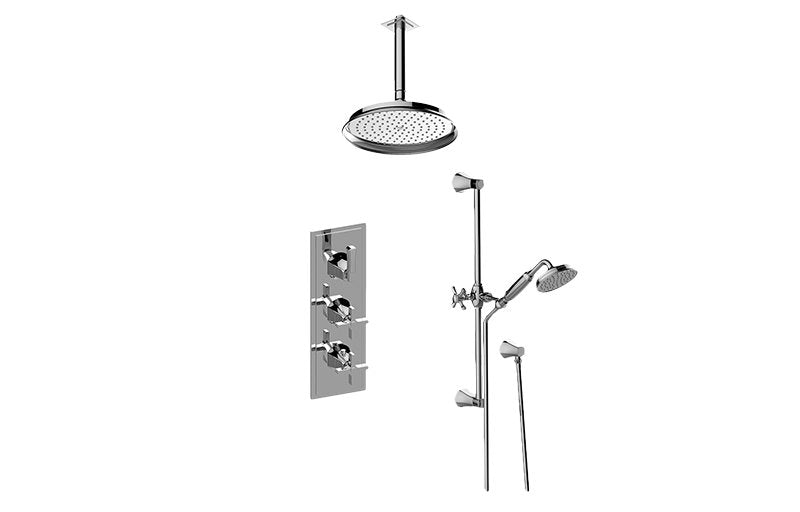 Graff GR3.011WB-2C1L-T M-Series Thermostatic Shower System - Shower with Handshower - Trim Only