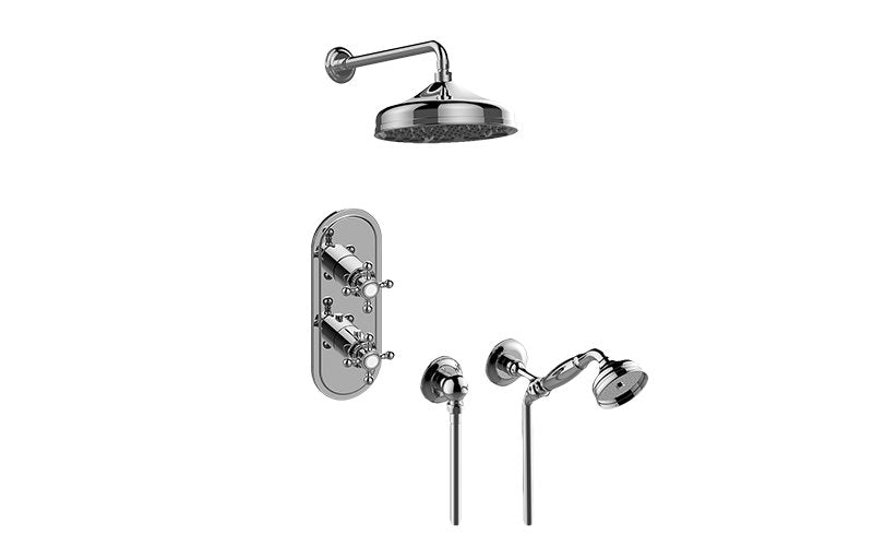 Graff GS2.022WD-C2E0-T M-Series Thermostatic Shower System - Shower with Handshower - Trim Only