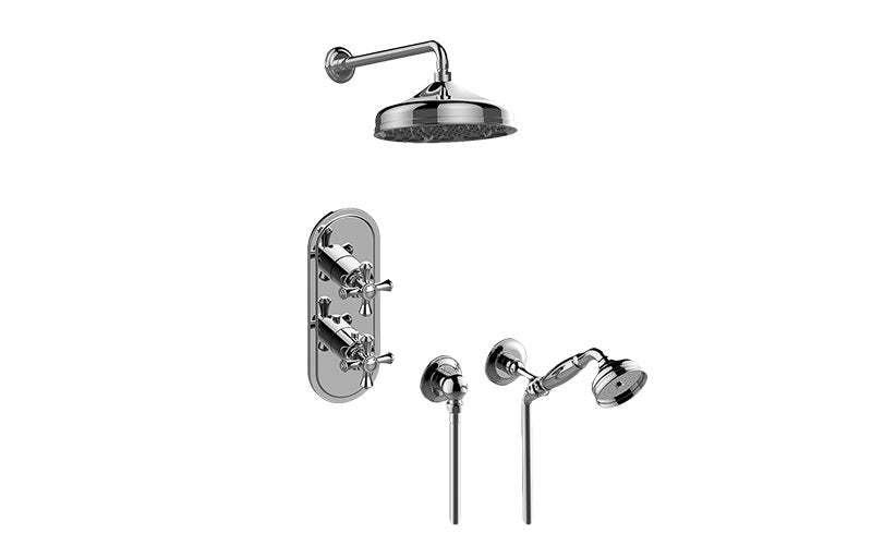 Graff GS2.022WD-C3E0 M-Series Thermostatic Shower System - Shower with Handshower - Rough and Trim