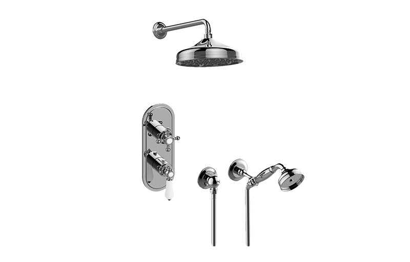 Graff GS2.022WD-LC1C2-T M-Series Thermostatic Shower System - Shower with Handshower - Trim Only