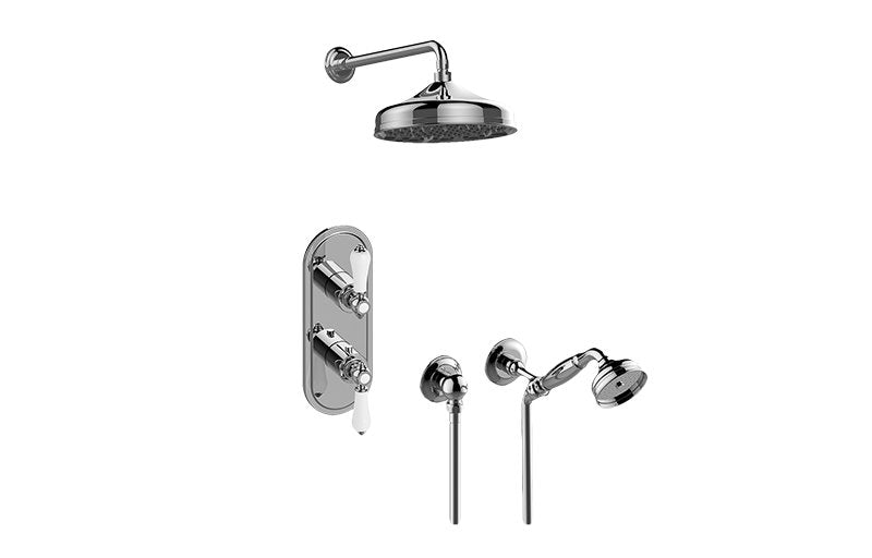 Graff GS2.022WD-LC1E0 M-Series Thermostatic Shower System - Shower with Handshower - Rough and Trim