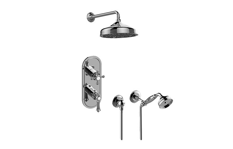 Graff GS2.022WD-LM15C2-T M-Series Thermostatic Shower System - Shower with Handshower - Trim Only