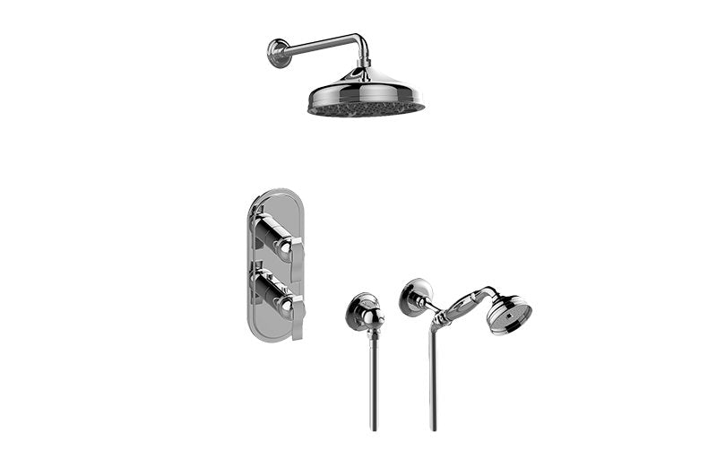 Graff GS2.022WD-LM20E0-T M-Series Thermostatic Shower System - Shower with Handshower - Trim Only