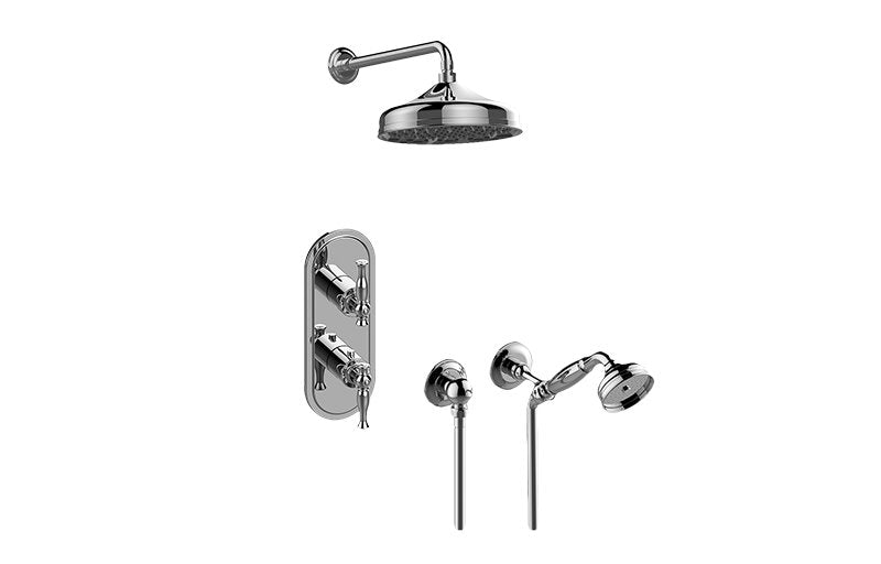 Graff GS2.022WD-LM22E0 M-Series Thermostatic Shower System - Shower with Handshower - Rough and Trim