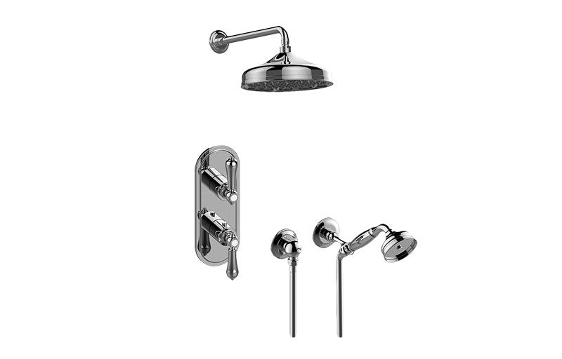Graff GS2.022WD-LM34E0-T M-Series Thermostatic Shower System - Shower with Handshower - Trim Only