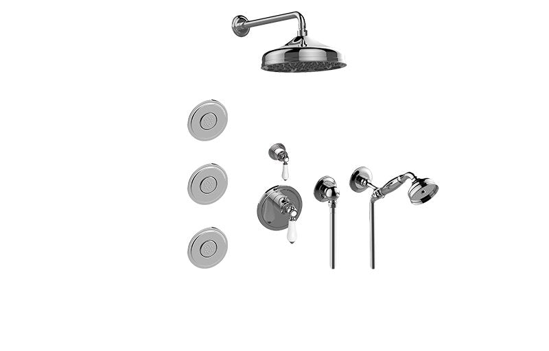 Graff GS2.122SG-LC1E0 M-Series Full Thermostatic Shower System - Rough and Trim