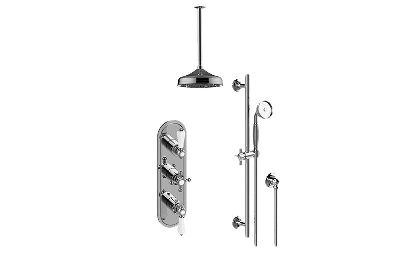 Graff GS3.011WB-ALC1C2-T M-Series Thermostatic Shower System - Shower with Handshower - Trim Only