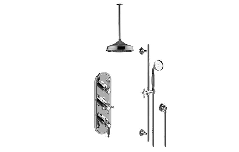 Graff GS3.011WB-ALM15C2-T M-Series Thermostatic Shower System - Shower with Handshower - Trim Only