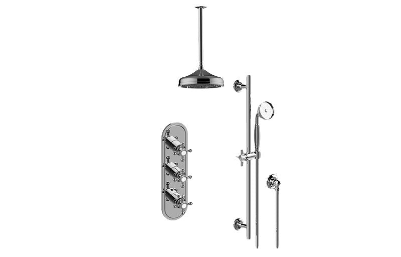 Graff GS3.011WB-C2E0 M-Series Thermostatic Shower System - Shower with Handshower - Rough and Trim