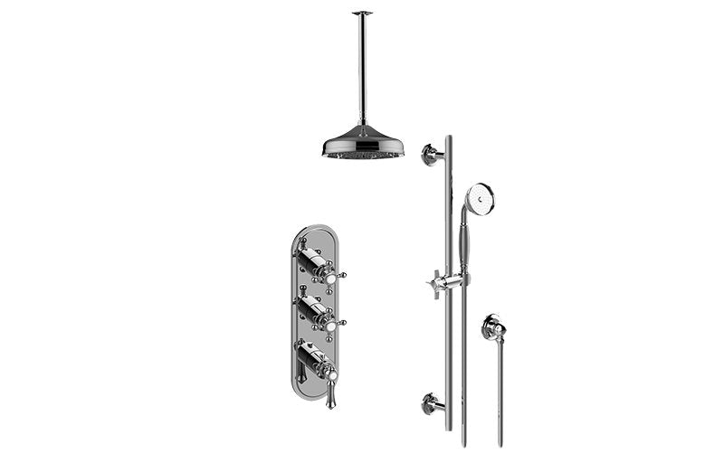 Graff GS3.011WB-LM15C2-T M-Series Thermostatic Shower System - Shower with Handshower - Trim Only