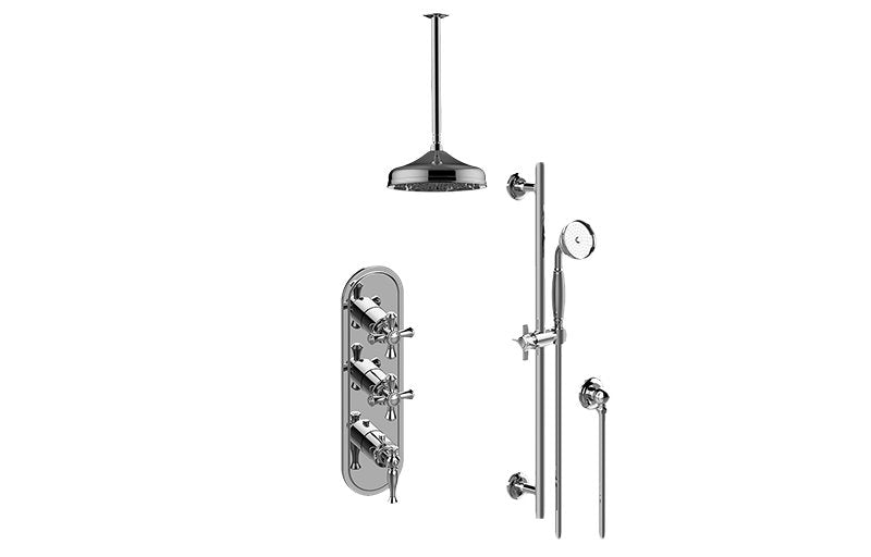 Graff GS3.011WB-LM22C3-T M-Series Thermostatic Shower System - Shower with Handshower - Trim Only
