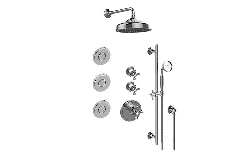 Graff GS3.112SH-C3E0 M-Series Full Thermostatic Shower System - Rough and Trim