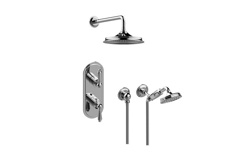 Graff GT2.022WD-LM48E0-T M-Series Thermostatic Shower System - Shower with Handshower - Trim Only