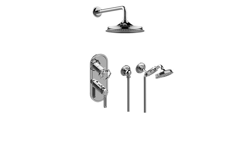 Graff GT2.022WD-LM56C18 M-Series Thermostatic Shower System - Shower with Handshower - Rough and Trim