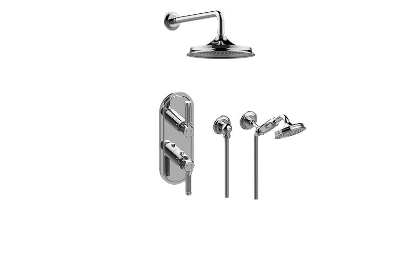 Graff GT2.022WD-LM56E0-T M-Series Thermostatic Shower System - Shower with Handshower - Trim Only