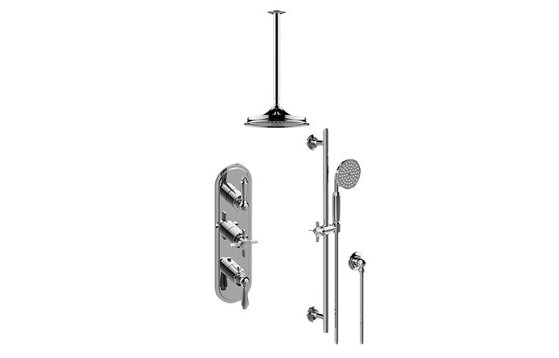 Graff GT3.011WB-ALM48C16-T M-Series Thermostatic Shower System - Shower with Handshower - Trim Only