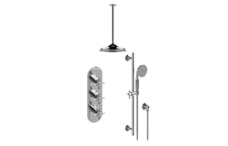 Graff GT3.011WB-C16E0-T M-Series Thermostatic Shower System - Shower with Handshower - Trim Only