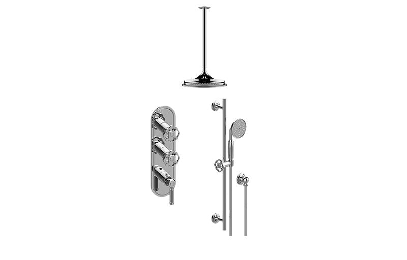 Graff GT3.041WB-LM56C18 M-Series Thermostatic Shower System - Shower with Handshower - Rough and Trim